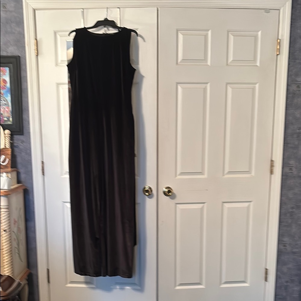 Worthington Black Sleeveless Sheath Maxi Dress